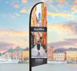 Beachflagga Åtta45 Tryckeri Print display