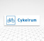 Skylt Cykelrum Åtta.45 Tryckeri