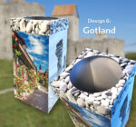 Papperskorgar med tryck Gotland Åtta.45 Tryckeri