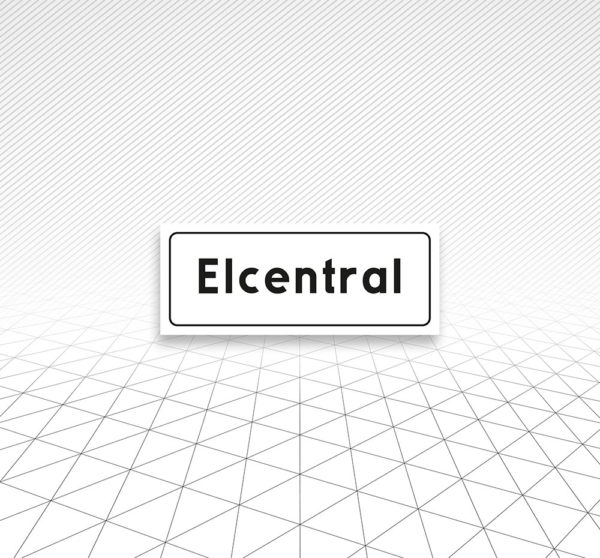 Dekal skylt Elcentral Åtta.45 Tryckeri