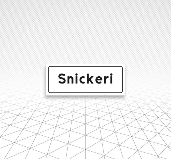 Dekal skylt Snickeri Åtta.45 Tryckeri