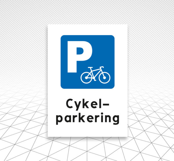 Skylt Cykelparkering Åtta.45 Tryckeri