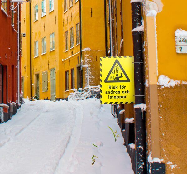 Varning för snöras Åtta.45 Trckeri