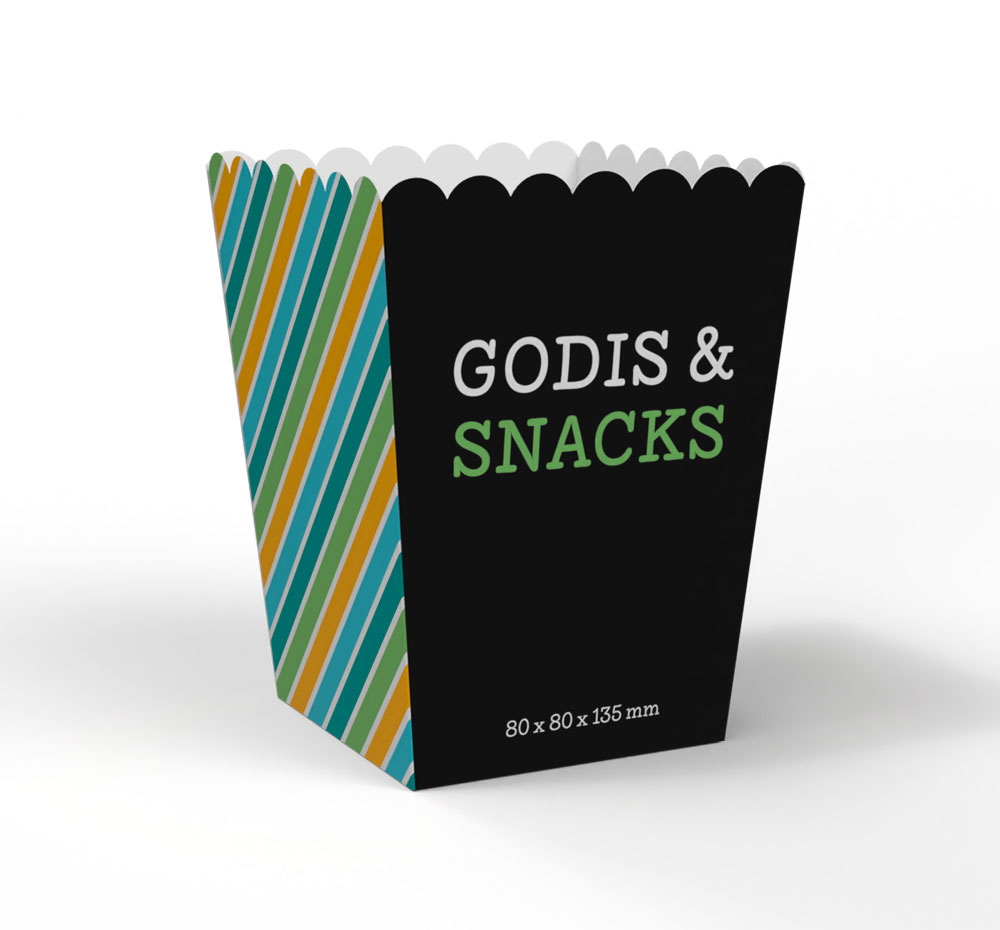 Popcornbägare Åtta45 E-butik förpackning