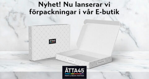 Åtta45 E-butik Förpackningar Popcornbägare Brevförpackning Kartongkuvert